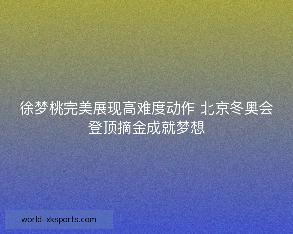 徐梦桃完美展现高难度动作 北京冬奥会登顶摘金成就梦想
