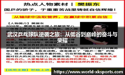 武汉乒乓球队逆袭之旅：从低谷到巅峰的奋斗与荣耀